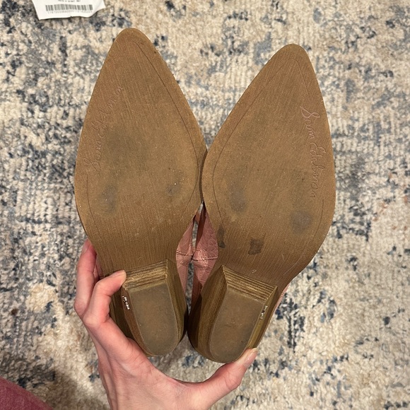 Women’s Iris Pink Croc Leather Western Bootie - Picture 9 of 16